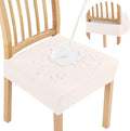 Smiry Waterproof Seat Covers for Dining Room Chairs Set of 6, Stretch Jacquard by Smiry