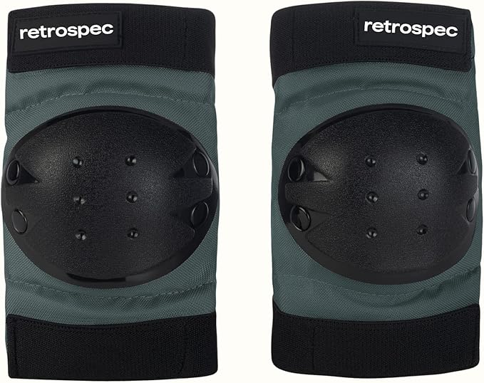 Retrospec Knee Pads, Elbow Pads & Wrist Guards for Men, Women & Kids - Protective Gear for Skateboarding, Roller Skate, Rollerblade, BMX & Scooter - Multi Sport Pad Set