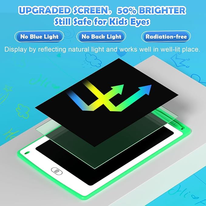 LCD Writing Tablet for Kids, 8.5 Inch Colorful Doodle Board Drawing Tablet, Educational Learning Toys Birthday Gifts for Kids Age 3 4 5 6 7 8 (16 Pack)