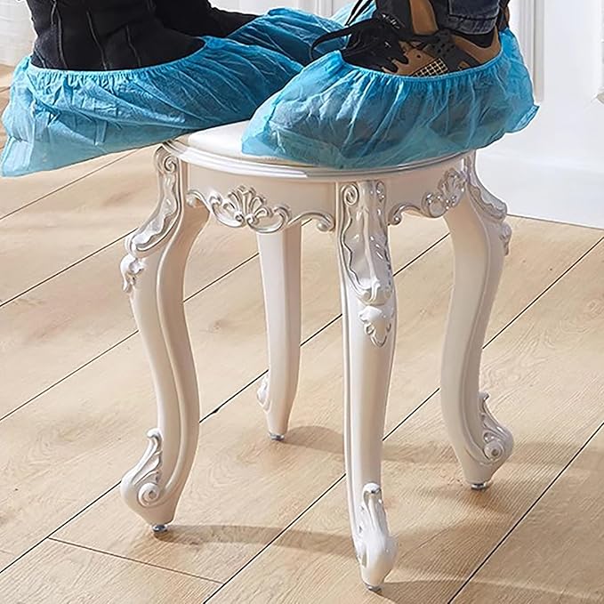 Vintage Vanity Stool, Rectangular & Round Makeup Stool, 17 Inch Sitting Height - Image 6