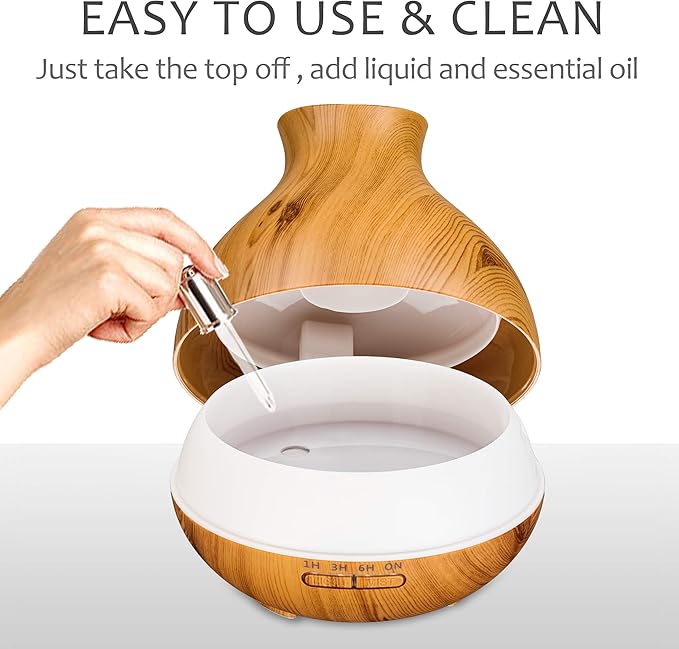 BZseed Aromatherapy Essential Oil Diffuser,2 PCS Humidifier with 550ml Lasting Mist Output Waterless Auto-Off Ultrasonic Diffusers 7 Color LED Lights Cool Mist Humidifier for Large Room, Home