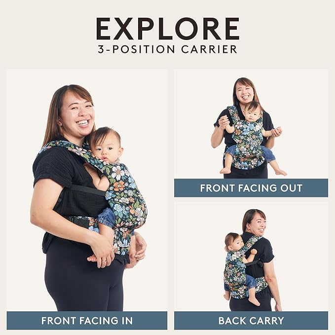 Baby Tula Explore Carriers - Breathable Baby Carrier Newborn to Toddler - Adjustable Toddler Carrier - Multiple Ergonomic Positions Front and Back - Ergonomic Fit for 7-45 lb - Mesh, Indigo