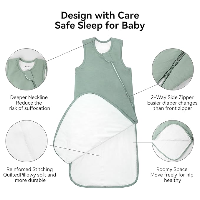 Rayon Made from Bamboo Sleep Sack 24-36 Months 1.0 Tog Ultra Soft Baby Wearable Blanket Toddler Sleeping Sack 2t-3t for Babies Unisex 2-Way Zipper 3t Baby Sleeping Bag Lightweight Extra Large Long XXL
