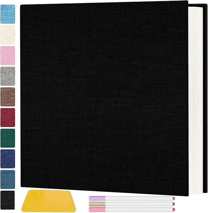 Zesthouse Photo Album Self Adhesive Pages, 60 Pages Magnetic Scrapbook Albums with Sticky Page, Photos Album Holds 8x10 & 5X7 & 4x6 & 6x8 & 3x5, Large Picture Book Ideal Gift for Family Wedding Baby