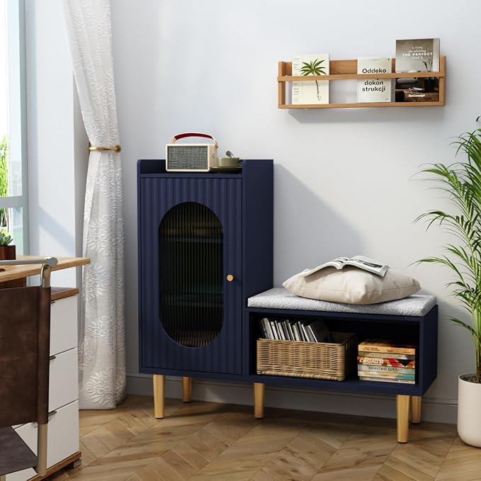 HLR Storage Bench Set of 2, L-Shaped Storage Cabinet - Image 4