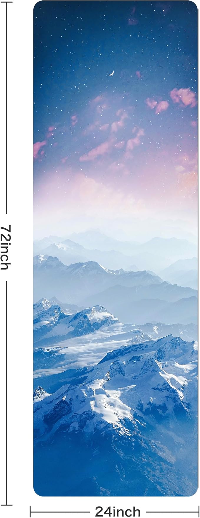 Non Slip Yoga Mat TPE Workout Mat for Men Women, Thick Workout Mat with Carrying Strap, Fitness Mats for Exercise, Yoga, Fitness, Pilates, Floor Workouts (72" x 24" x 6mm)