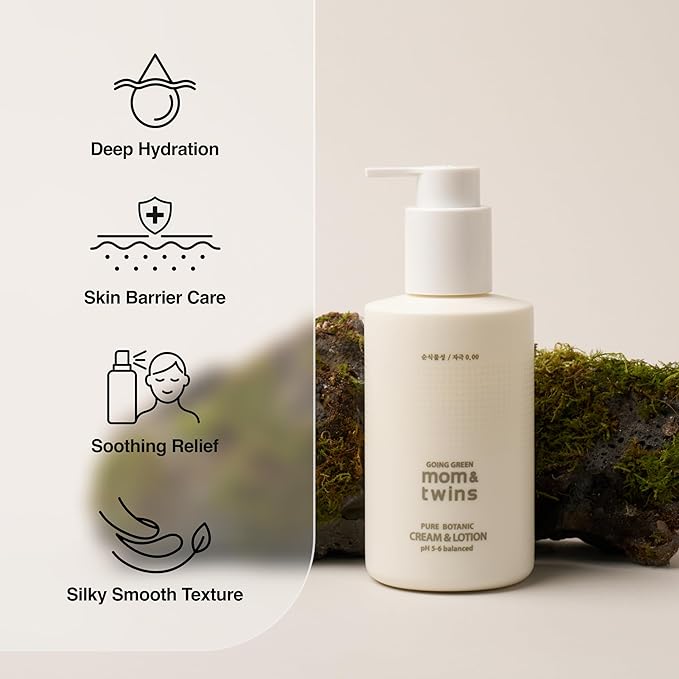 Korean Baby Skincare Set – 2-in-1 Organic Shampoo & Bath + Cream & Lotion, Gentle Newborn & Kids Care, Safe & Soothing Hydration