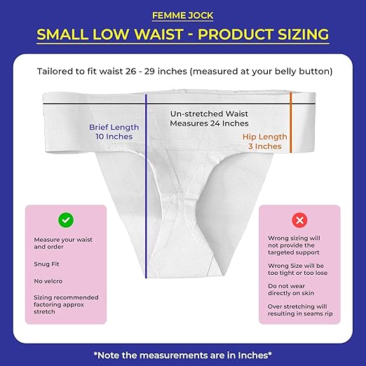 Patented Women’s Pelvic Floor Orthotic Support Belt ― Uterus Pain Relief Girdle for Dropped Bladder, Vulvar Varicosities, Postpartum Recovery, SPD | Low Waist - White (S)
