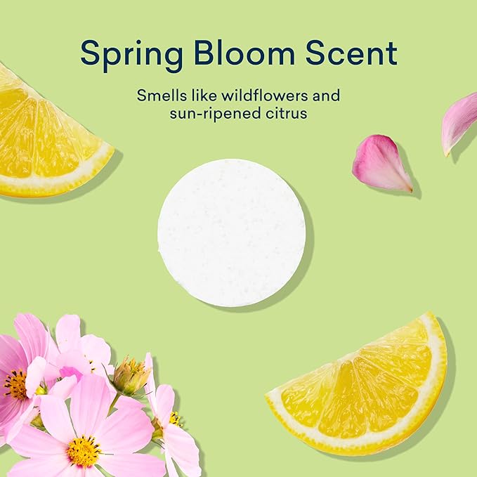 BLUELAND Laundry Detergent Tablets, 36 Count, Spring Bloom Scent, Plastic-Free Eco-Friendly Pods, Sheets, Liquid Alternative - Safe for Sensitive Skin, Gentle