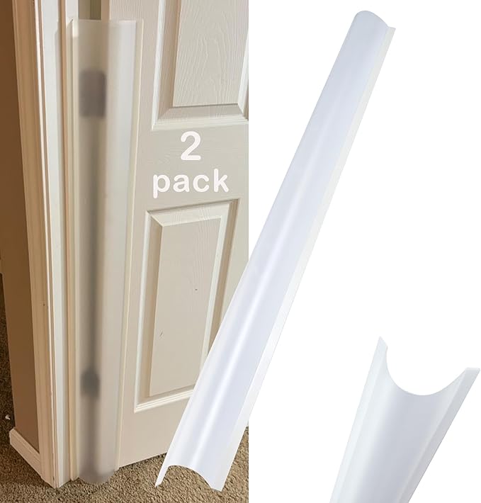 2PCS Baby Proofing Door Finger Pinch Protector Clear Door Jam Shield for Child Safety Finger Pinch Guard Hinge Protectors for Kids