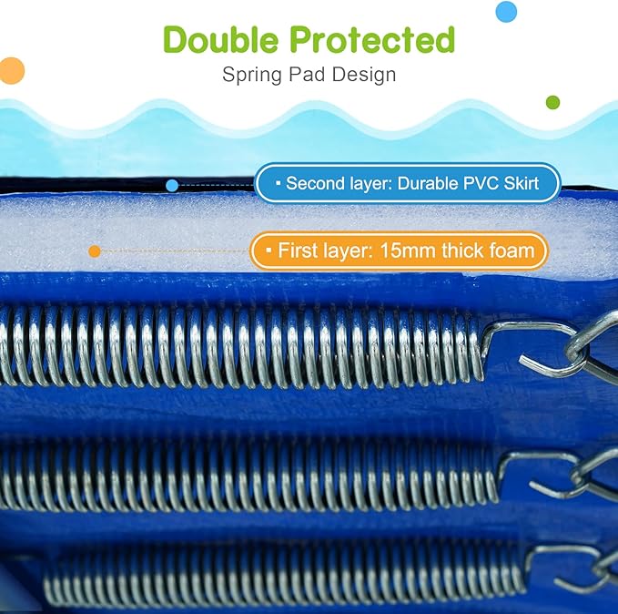 Zupapa Trampolines No-Gap Design 1500 LBS Weight Capacity 16 15 14 12 10 8FT for Kids Children with Safety Enclosure Net Outdoor Backyards Large Recreational Trampoline