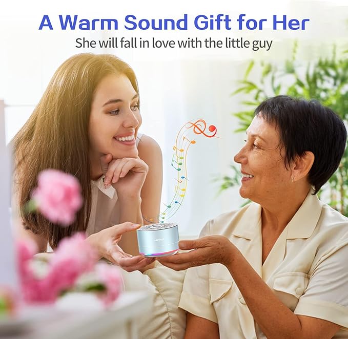 LENRUE Portable Bluetooth Speakers,Wireless Speaker with Clear Sound, Long Playtime, Small Mini Metal Speaker,Christmas Birthday Gifts for Men, Women,Kids(Sky-Blue)