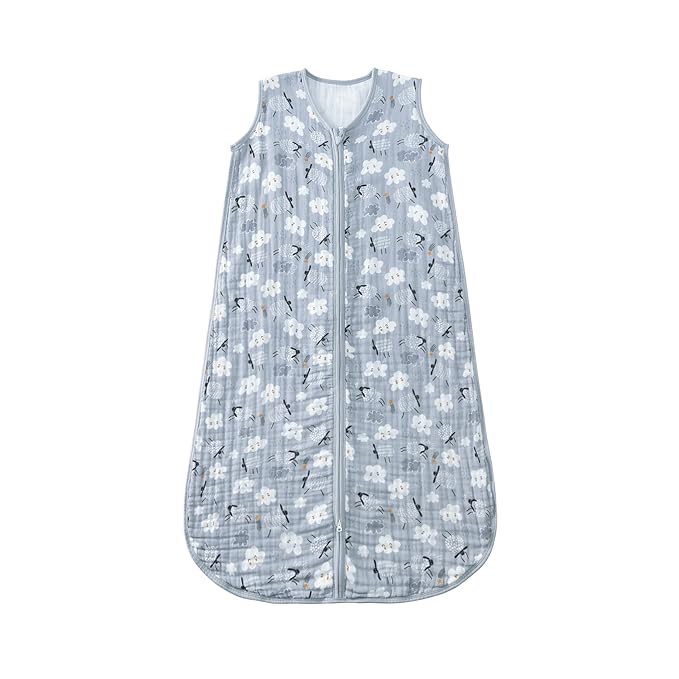 Baby Sleep Sack 2-4 T Baby Wearable Blanket 100% Organic Cotton 0.5 TOG Toddler Sleep Sacks 2- Way Zipper Soft 4 Layers 2T 3T 4T Sheep