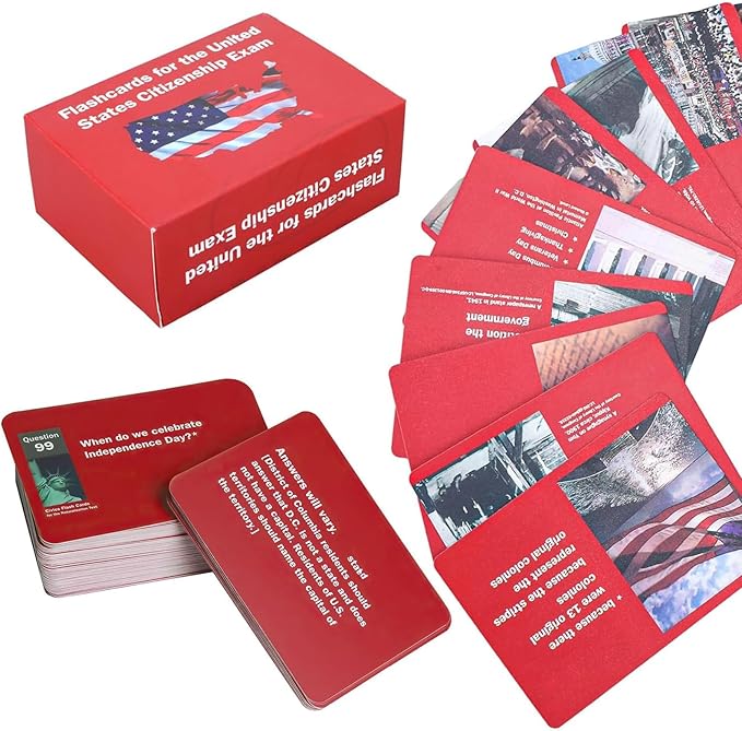Us Citizenship Test Flash Cards 2025, Tarjetas para La Ciudadania De Las 100 Preguntas, Tarjetas De Ciudadania 2025 inglés y español, Naturalization Study Guide with 100 Questions & Answers