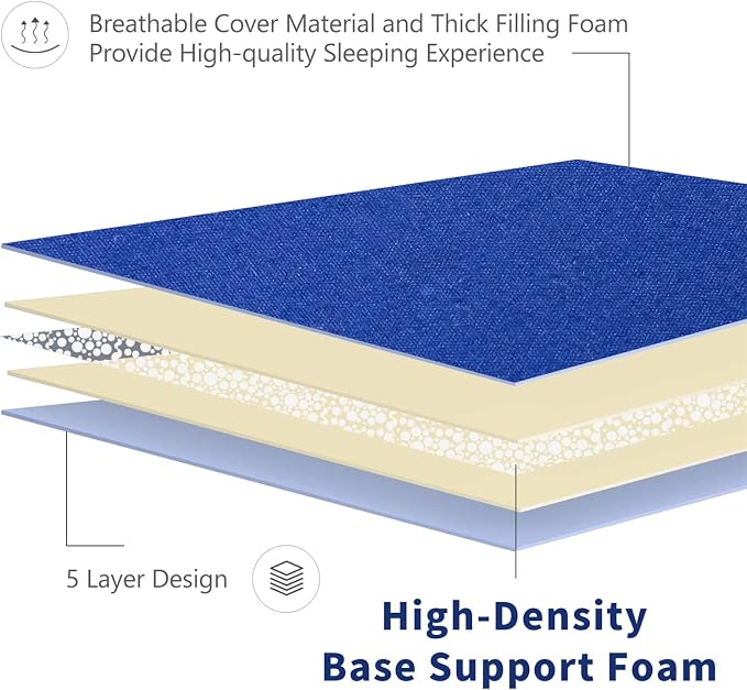 MAXYOYO Japanese Floor Mattress Futon Mattress, Thicken Sleeping Pad Foldable - Image 5