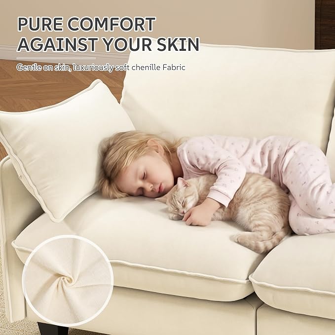 Ihanherry 107" Oversized V-Shaped Modular Sectional Sofa, Cloud Couch - Image 5