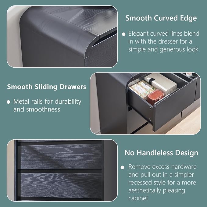 Aitjunz Modern 5 Drawers Dresser - Image 5