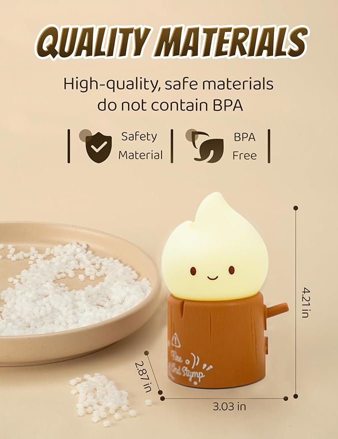 Halloween Candles Light for Kids, Electronic LED Flameless Candle, Cute Emotional Support Flame Night Lamp, Mood Candlelight for Halloween Christmas Birthday Party Decor