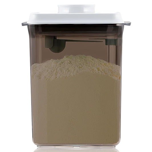Pop Airtight Formula Container, 2300ml Baby Formula Dispenser on The Go - BPA-Free Formula Holder, 28OZ, 1.76LB, 800g, Brown