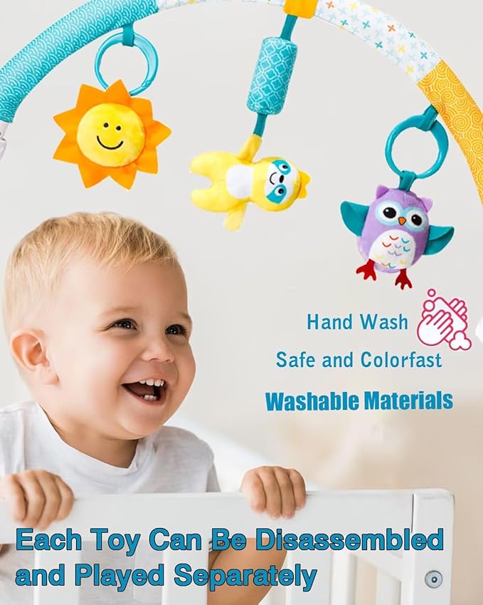 Pau1Hami1ton Baby Stroller Arch Toys, Car Seat Toys,Bouncer Toy Bar/Mobile for Bassinet,Adjustable Baby Hanging Toys Fit for Crib Bed,Stroller,Car Seat,Baby Gifts.S-19(Sloth)