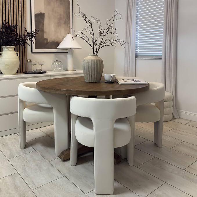 VESCASA Velvet Barrel Dining Chair - Image 2
