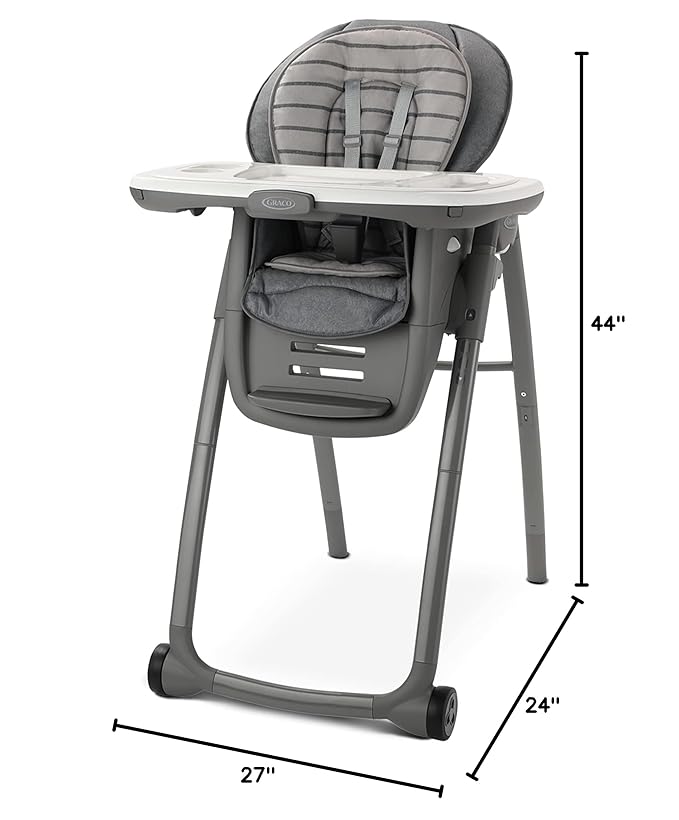 Graco Table2Table Premier Fold 7 in 1 Convertible High Chair | Converts to Dining Booster Seat, Kids Table, and More, Maison