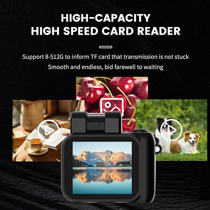 Mini Action Camera 1080P with 32GB Card Mini Vintage Camera Graduation Gifts Pocket Wearable Body Camera Campus Digital Camera Gifts for Girl