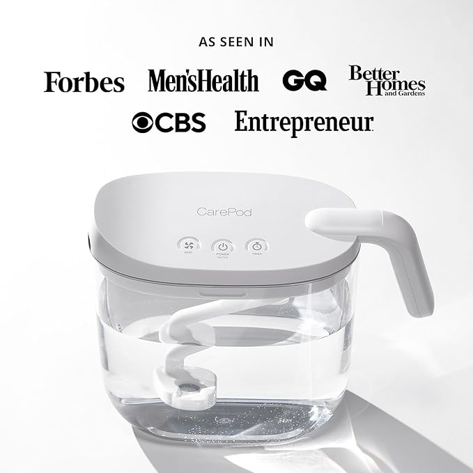 Carepod Mini 21P Ultrasonic Cool Mist Humidifier for Bedroom, Quiet & Safe for Baby, Transparent, Only 3 Washable Parts & Easy to Clean, Filter-Free, Automatic Shut-off, Lasts 20Hrs (0.74Gal/2.8L)