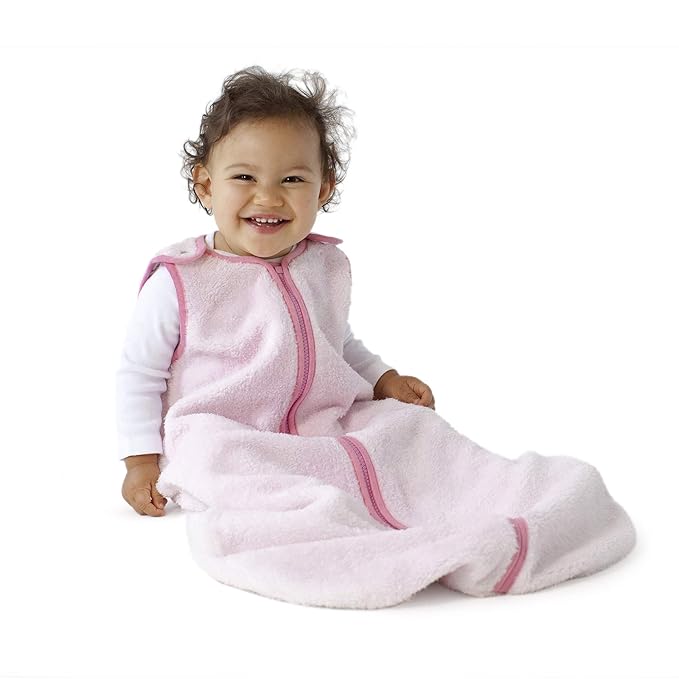 baby deedee Sleep Nest Teddy Baby Sleeping Bag, Pink, Large (18-36 Months)