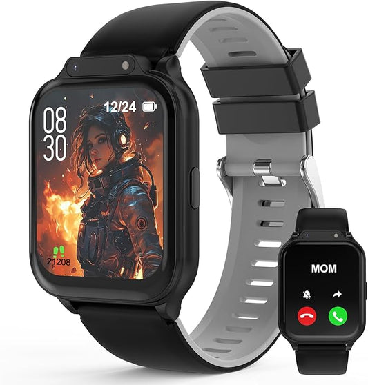 Smart Watch for Kids 1.85" with Fitness Tracker, Sleep Monitor, 22/100+ Sport Modes, DIY Dial, IP68 Waterproof, Step Counter, Heart Rate, Camera, with/Without APP, Gift for 3-12 Years Old Boys Girls