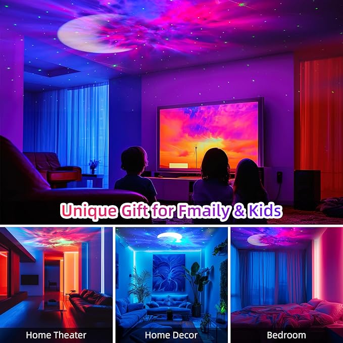 Astronaut Galaxy Projector Starry Projector, Bluetooth Music- White Noise for Sleep-Star Moon Nebula Night Light for Bedroom,360° Adjustable Galaxy with Remote,Timer,Star Light Projector