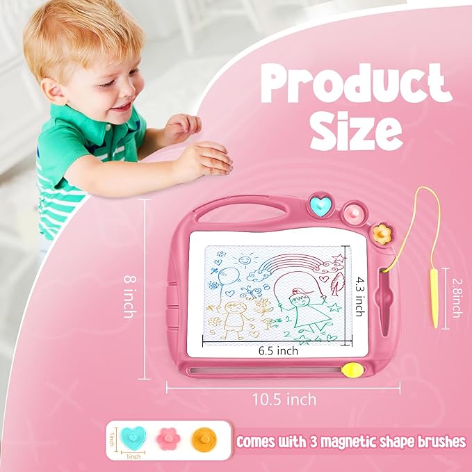 Magnetic Drawing Board, Toddler Toys for Age 1 2 3 Boys Girls, Toddler Drawing Board, Birthday Easter Christmas Halloween Kids Toy Gifts for Boys and Girls