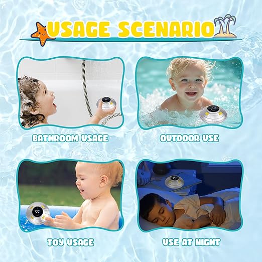 TKY Baby Bath Thermometer with Floating Toys - Digital Water & Room Temperature Monitor, Rechargeable Thermometer with Alerts for Newborn Bath Essentials, Infant Safety