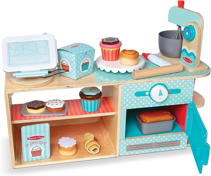 Melissa & Doug Wooden La Patisserie Bakery (39 Pieces) - FSC Certified