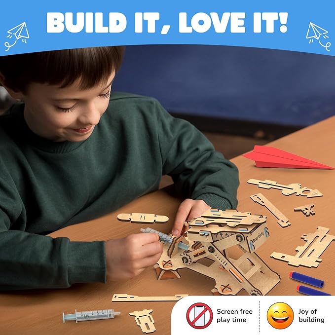 Smartivity 2in1 Hydraulic Airplanes & Darts Launcher STEM Toy for Kids Ages 6-14 Years I Birthday Gifts for Smart Kids | DIY Science Kit for Boys & Girls 6, 8,10,12,14 Years Old