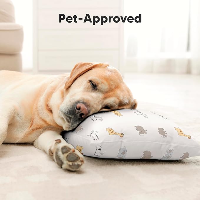 Toddler Pillow with Pillowcase - 10x18 My Little Dreamy Kids Travel Bed Pillows for Sleeping, Organic Cotton Small Pillowcase, Soft & Breathable, Machine Washable, Toddlers 2-5 Years Old (Escapade)