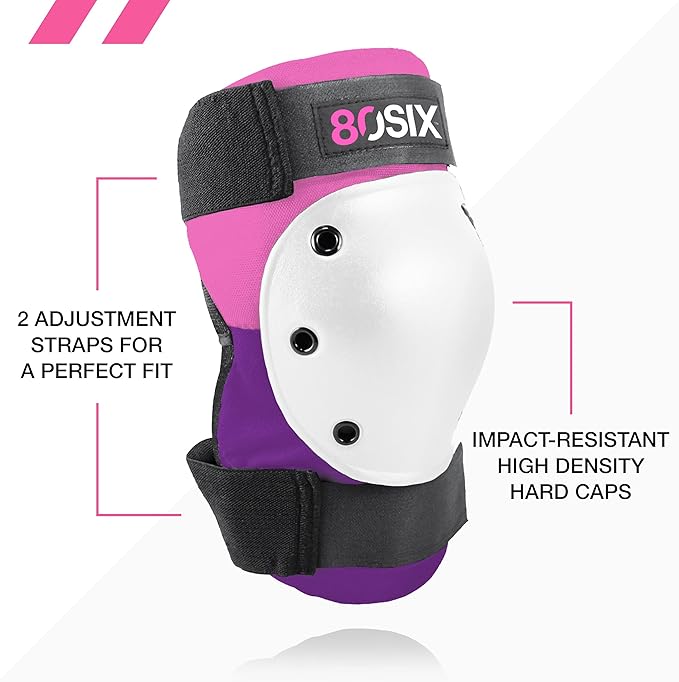 80Six Kids Multi-Sport Pad Set with Wristguards, Elbow Pads, and Knee Pads, Designed by Industry Leading Brand Triple 8