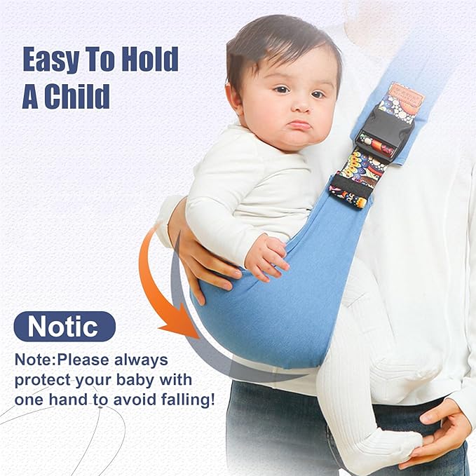 Baby Sling Carrier,Baby Sling,Toddler Carrier,Adjustable and Non-Slip Hip Seat Carriers Carrying 10-30 lbs(Rainbow)