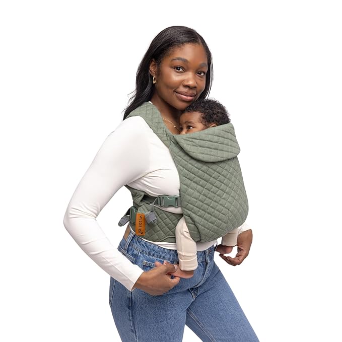 WildBird - Aerial Carrier - 7 to 45 lbs - for Moms, Dads & Caregivers - 100% Natural European Linen Fibers - Versatile & Adjustable - Large Size - Treepie Fabric (Amazon Exclusive)