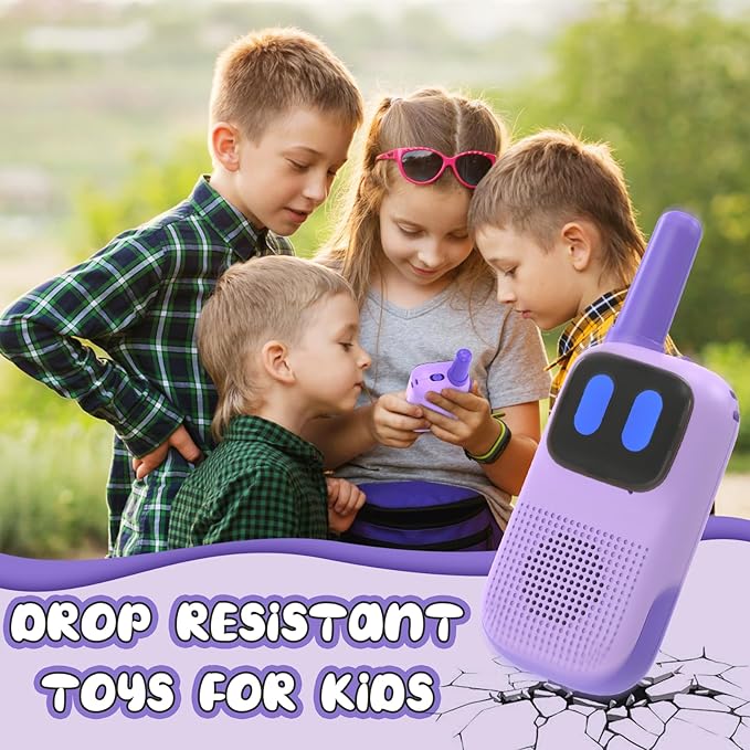 Outdoor Toys for Kids Ages 4-8, Kids Walkie Talkies 2 Pack 1000FT Long Distance with 2 Channels, Handheld Walky Talky for Children Interactive Toys Birthday Gifts for Girls Boys 5-7 Year Old