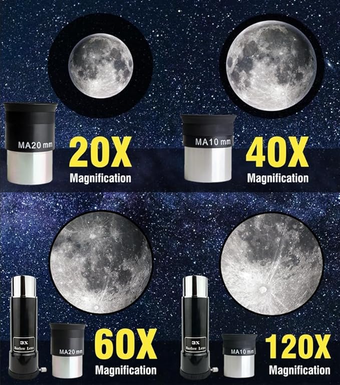 SpectrumOI Telescope for Kids & Adults - Astronomy Gift, 70mm Aperture Refractor with Carry Bag & Phone Holder