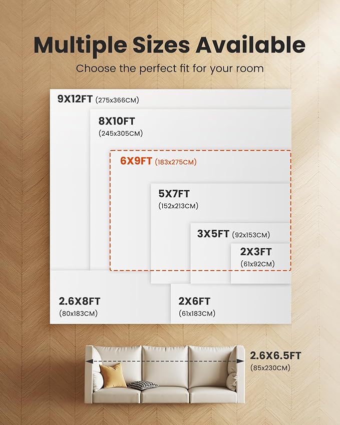 AMADA HOMEFURNISHING 6x9 Washable Area Rug, Modern Abstract Living Room Rug with Non-Slip Backing & Short Pile, Large Rug with Abstract Pattern for Living Room, Bedroom and Dinning Room, Grey