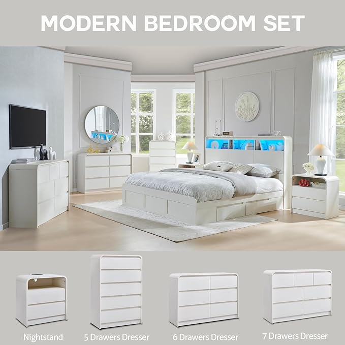 Aitjunz Modern 7 Drawers Dresser - Image 6