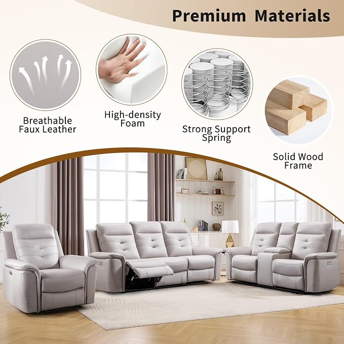 ANJ Power Reclining Loveseat Sofa - Image 7