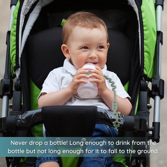 Toy Safety Straps, 4 Pack Silicone Sippy Cup Straps, Sippy Cup Leash for Baby, Keep Bottles and Sippy Cups Close at Hand and off The Ground or Floor (4PACK, Blush/Muted/Clay/Gray)