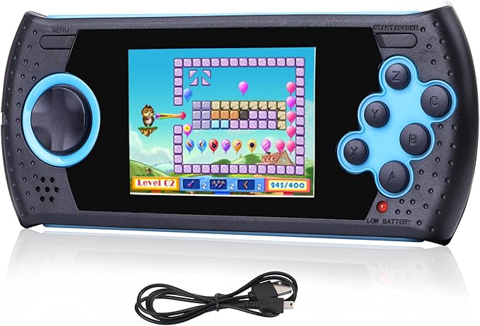 16 Bit Handheld Game for Kids Built-in 230 HD Classic Retro Video Games USB Rechargeable 3.0 Inch Childrens Travel Electronics Toys Portable Gaming Player System Gift for Boys Girls Ages 4-8-12