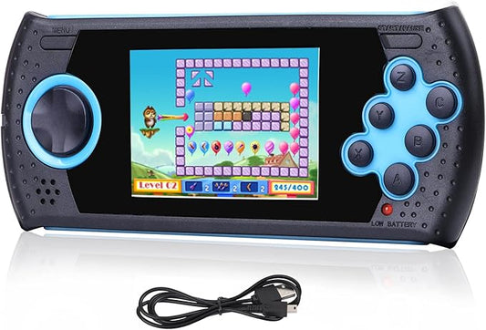 16 Bit Handheld Game for Kids Built-in 230 HD Classic Retro Video Games USB Rechargeable 3.0 Inch Childrens Travel Electronics Toys Portable Gaming Player System Gift for Boys Girls Ages 4-8-12