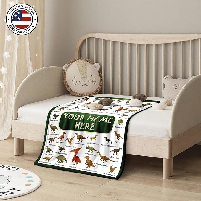 Ship Next Day, Personalized Baby Blanket – Printed in USA, Custom Baby Blanket for Boys & Girls, Baby Blanket with Name, Baby Shower, Easter, Christmas, Birthday Newborn & Toddler Gifts, Baby Gifts