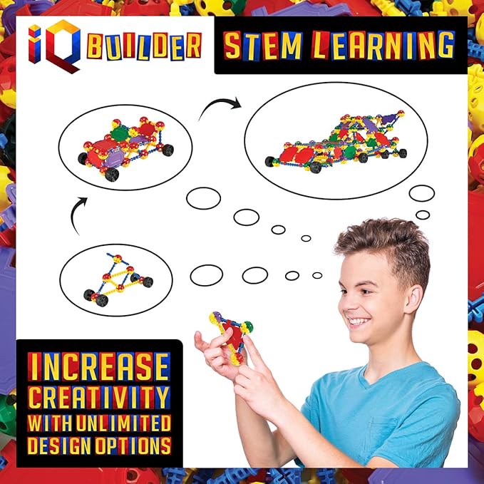 | STEM Learning Toys | Creative Construction Engineering | Fun Educational Building Blocks Toy Set for Boys and Girls Ages 5 6 7 8 9 10 Year Old + | Best Toy Gift for Kids | Activity Game
