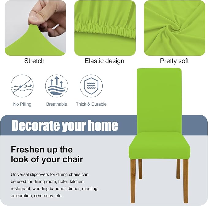 BIETYONE Stretch Dining Chair Covers Set of 4, Soft Removable Washable Kitchen - Image 3